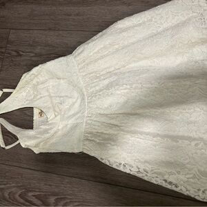 Hollister Cream Lace Formal Dress